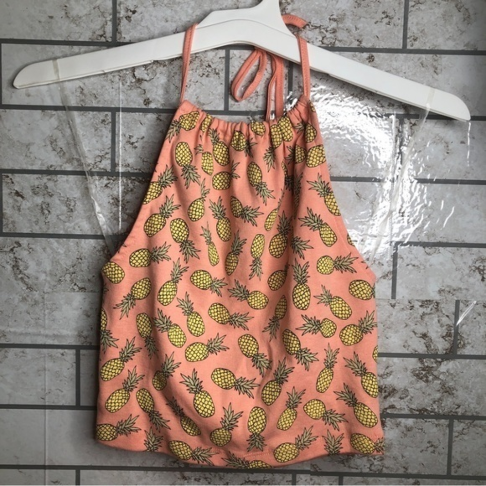 Full‎ tilt pineapple halter top Medium & Small